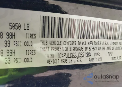 2018 Jeep Cherokee Limited Fwd из США, поврежденный, VIN 1C4PJLDB2JD531364